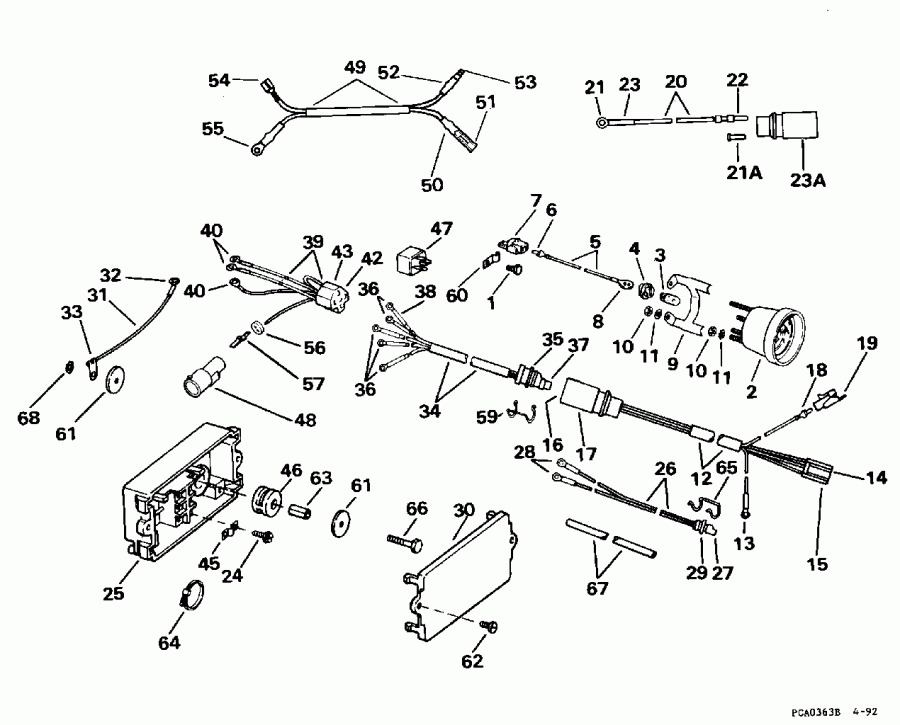   E130TXAOR 1995  - wer Trim / tilt  / wer Trim/tilt Electrical