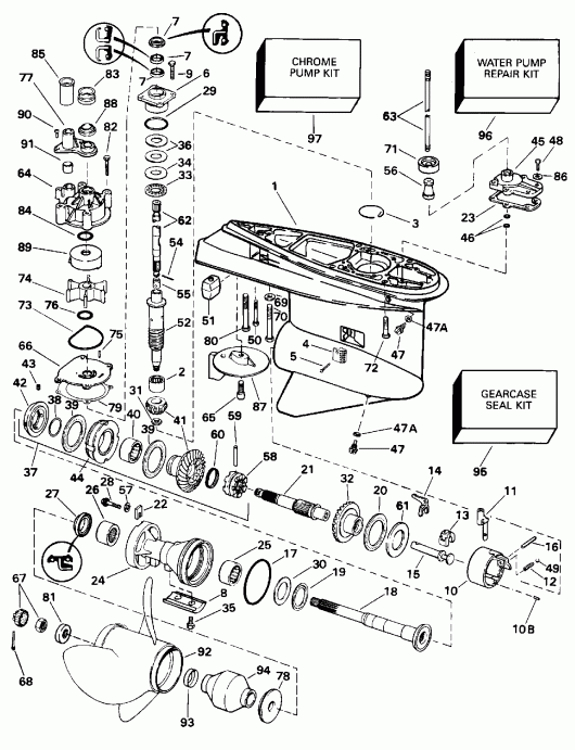 ��������� �������� ����� EVINRUDE E150ELEOM 1995  - �������� ��������
