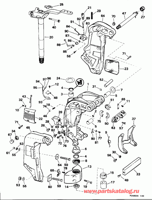 �������� ����� EVINRUDE E150NXEOM 1995  - dsection