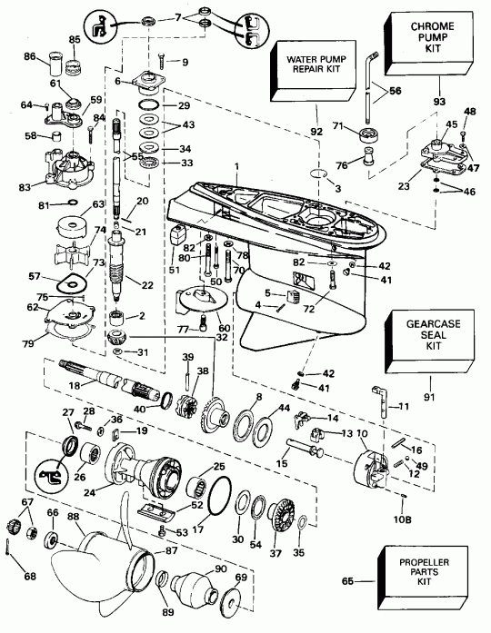 ��������� �������� ����� EVINRUDE E150WTLEOR 1995  - arcase
