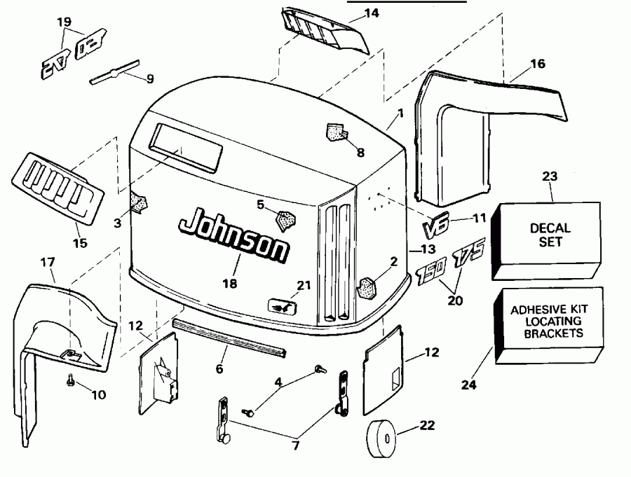 ����� Evinrude E175GLEOM 1995  - Johnson / Johnson