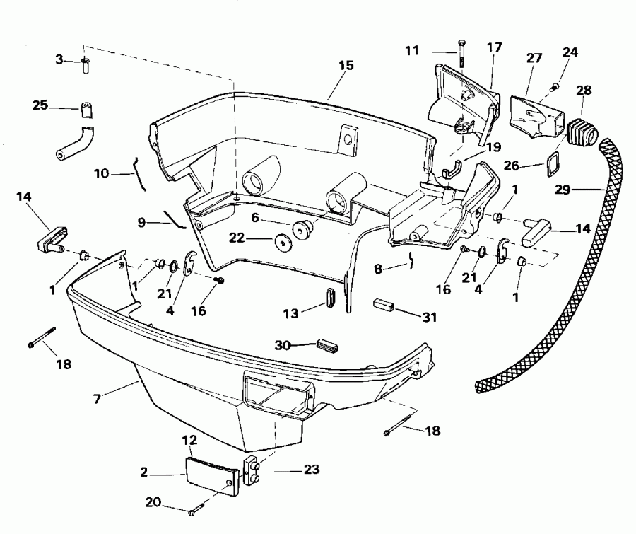 �������� ��������� ����� EVINRUDE E175SLEOM 1995  - wer ������ ��������� (�����) - wer Engine Cover
