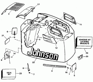   () - Johnson - 200stl, 225stl (Engine Cover - Johnson - 200stl, 225stl)