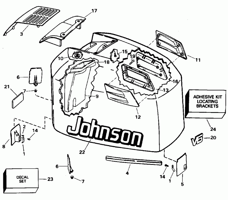   EVINRUDE E225CXEOB 1995  - Johnson - 200stl, 225stl