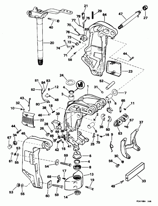 ��������� EVINRUDE E90EXEOC 1995  - dsection