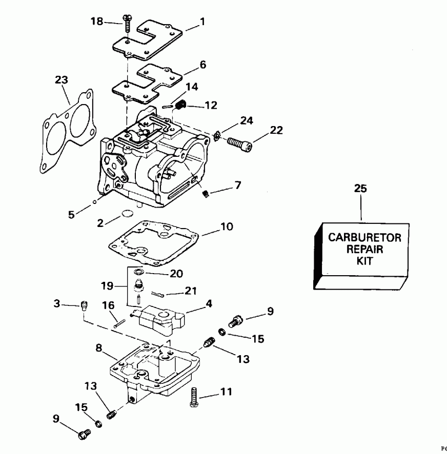    Evinrude E90MLEOR 1995  - rburetor