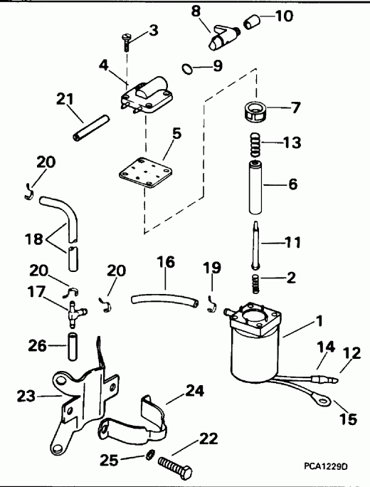 ��������� ����� EVINRUDE BE10FWEDC 1996  - ectric Primer System / ectric Primer System