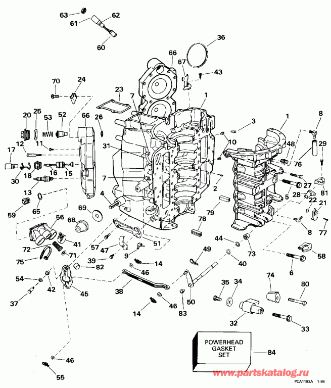 ��������� �������� ����� ������� BE115ELEDR 1996  - linder & Crankcase - linder & ������ ���������