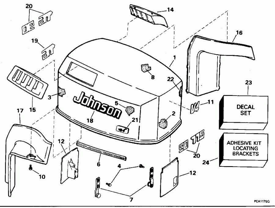�������� ����� Evinrude BE115ELEDR 1996  - Johnson - Johnson