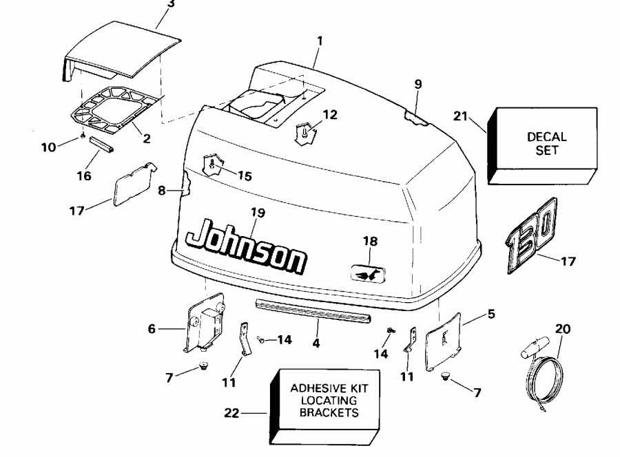 ����� EVINRUDE BE130TLEDM 1996  - Johnson - Johnson