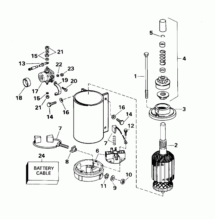  Evinrude BE15FDLEDR 1996  - wind Starter