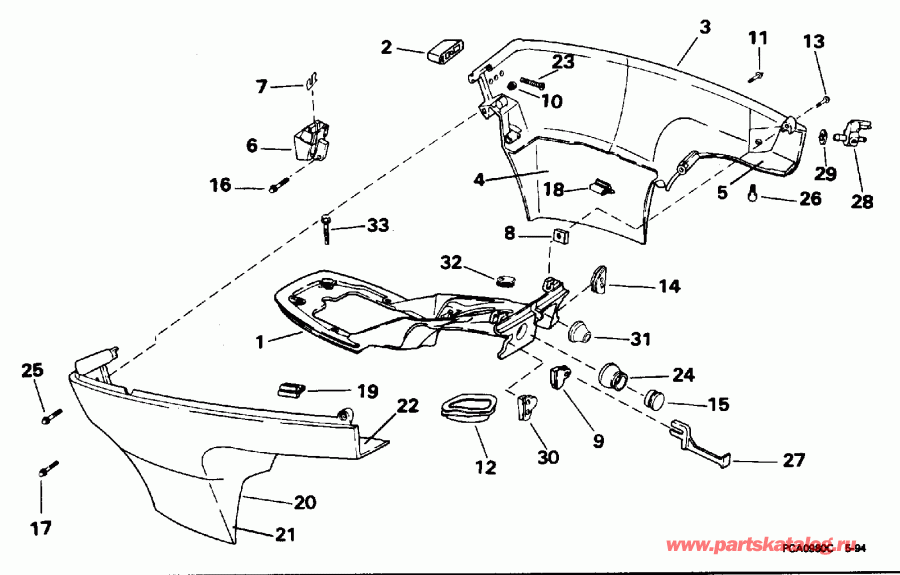 ��������� �������� ����� Evinrude BE15RLEDS 1996  - wer ������ ��������� (�����) / wer Engine Cover