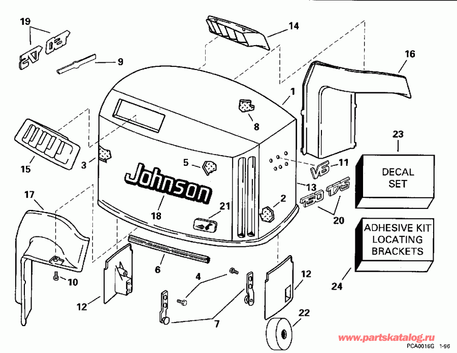 �������� ����� Evinrude BE175GLEDB 1996  - Johnson