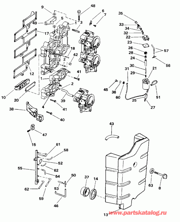 ����� Evinrude BE225PXEDE 1996  - take Manifold / take ���������