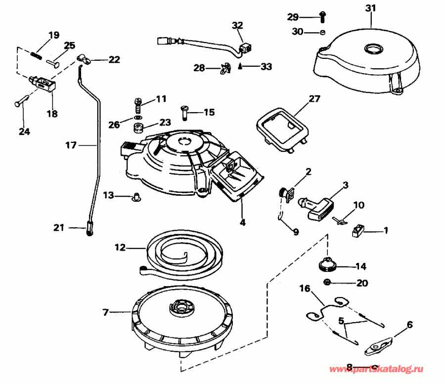 �������� ��������� ����� EVINRUDE BE25KEDC 1996  - wind ������� - wind Starter