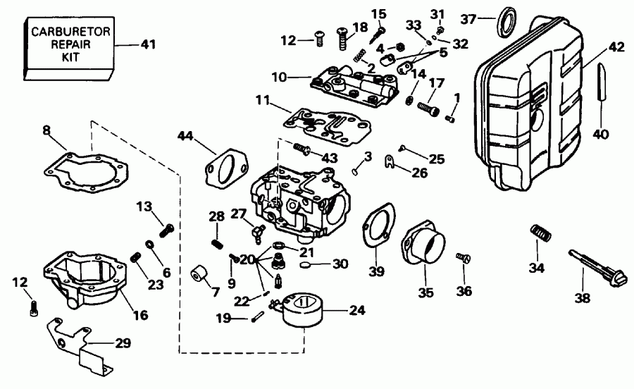 ��������� �������� ����� Evinrude BE35QLEDC 1996  - 35 H.p.