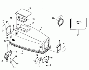   () - Evinrude 40 (Engine Cover - Evinrude 40)