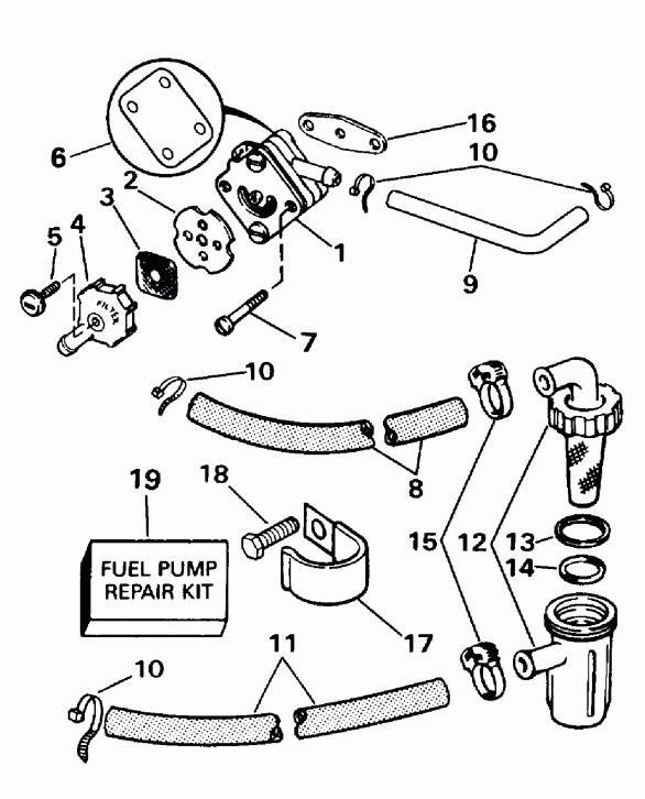 �������� ��������� ����� EVINRUDE BE8RCLH 1996  - el Pump / el �����