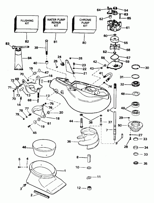 ����� EVINRUDE E115JLEDA 1996  - t Drive Unit