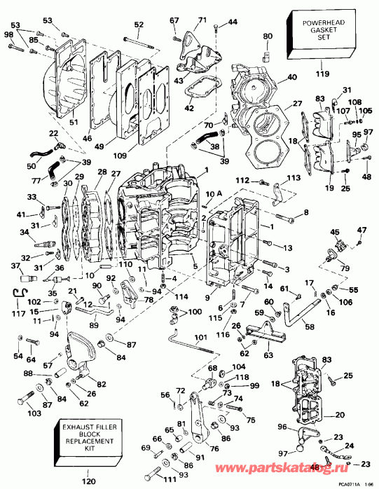 ��������� ����� ������� E115TXADA 1996  - linder & ������ ��������� / linder & Crankcase