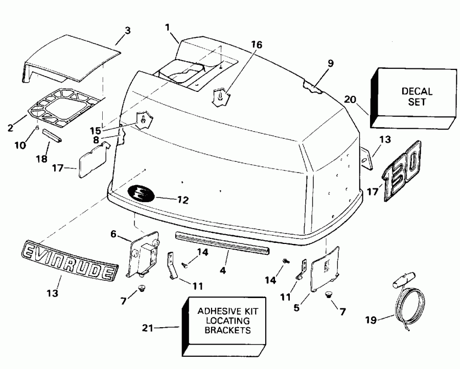 ��������� ����� EVINRUDE E130TXADA 1996  - Evinrude