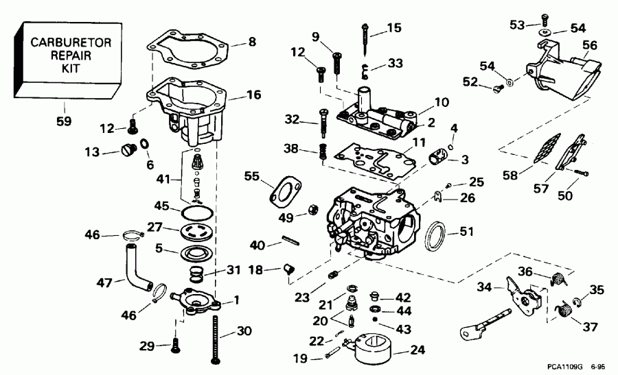 �������� ��������� ����� EVINRUDE E15FRELEDR 1996  - 15 H.p. - 15 H.p.