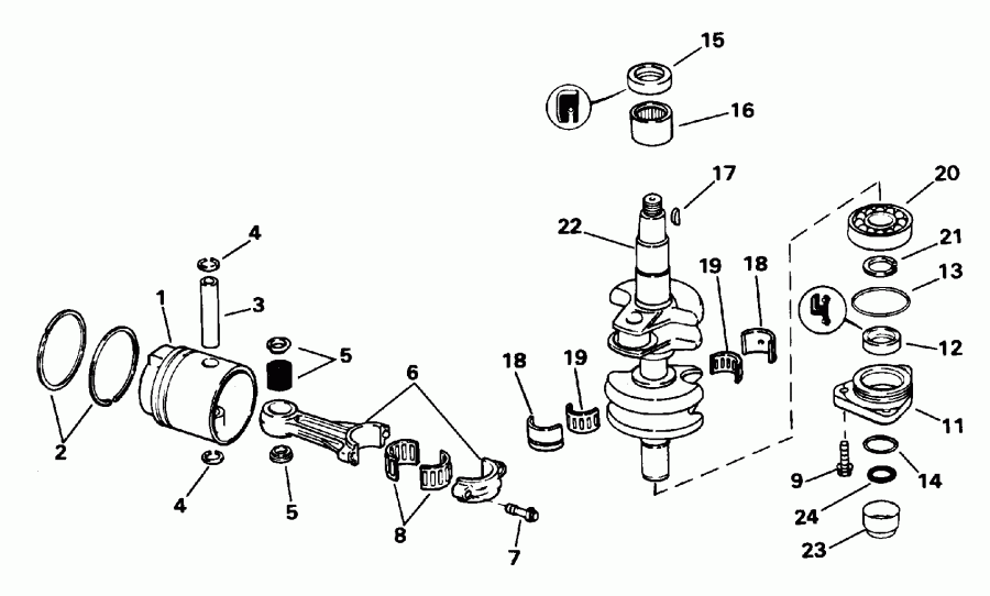 �������� ��������� ����� EVINRUDE E25REDA 1996  - ank��� & �������
