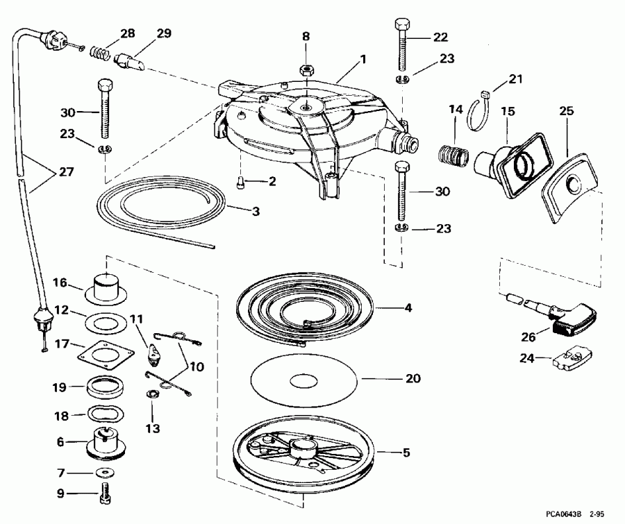    Evinrude E25RWEDC 1996  - wind Starter - wind 
