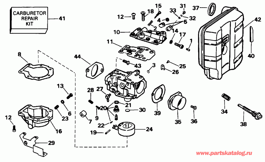 ��������� �������� ����� Evinrude E25TKEDC 1996  - 35 H.p. / 35 H.p.