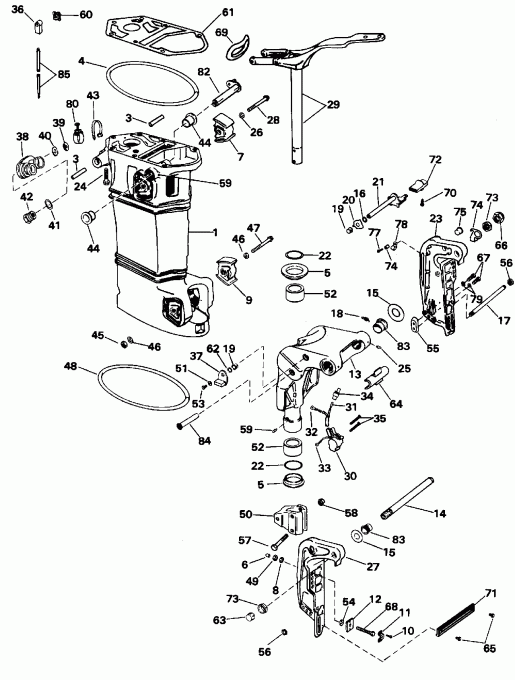�������� ����� ������� E25TKEDC 1996  - Power Trim & Tilt - ���������������� ��������� �������