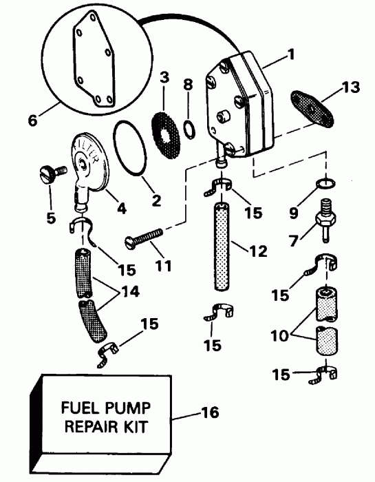   Evinrude E30TELEDE 1996  - el Pump