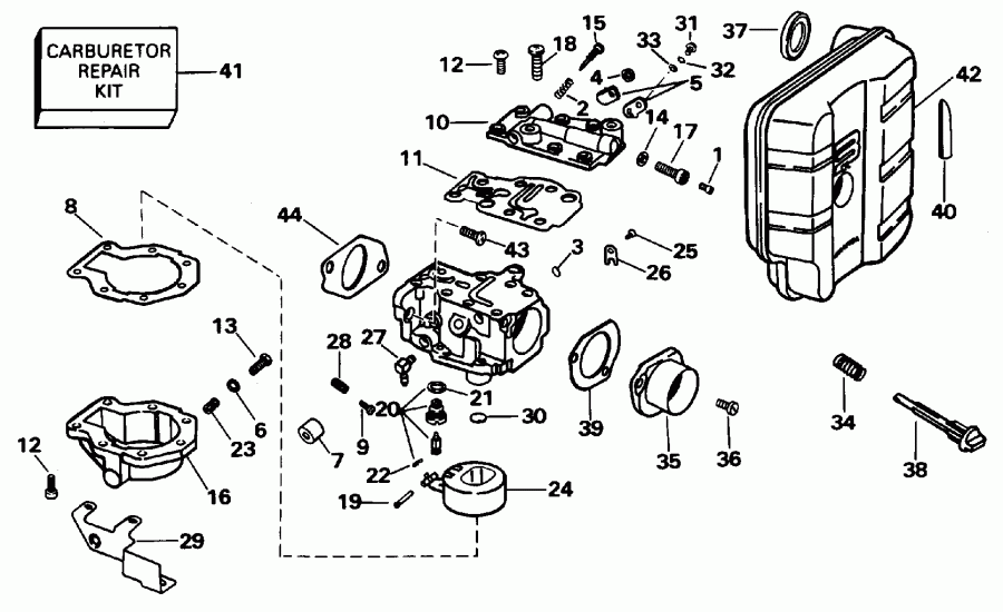 ��������� ����� EVINRUDE E35QLEDC 1996  - 25 H.p. / 25 H.p.