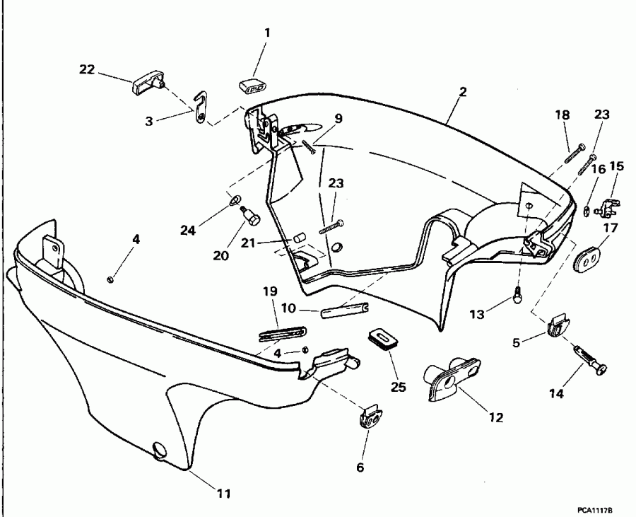    Evinrude E35QLEDC 1996  - wer Engine Cover