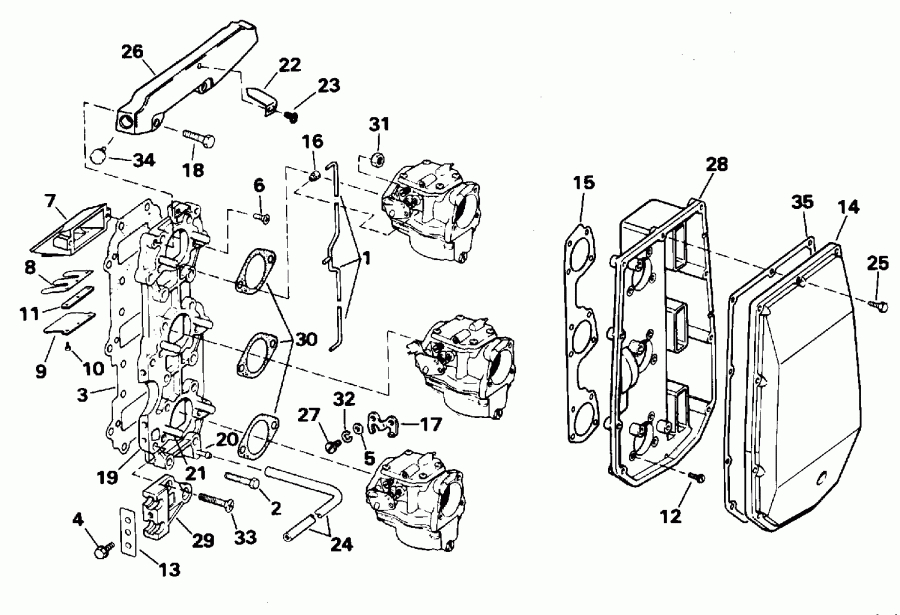  EVINRUDE E50ELED 1996  - take ��������� - take Manifold