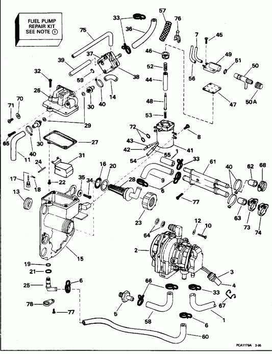    Evinrude E90ELEDR 1996  - el  & Components / el Bracket & Components