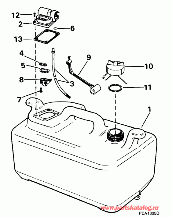  Evinrude HE25RAEDA 1996  - 6  - 6 Gallon