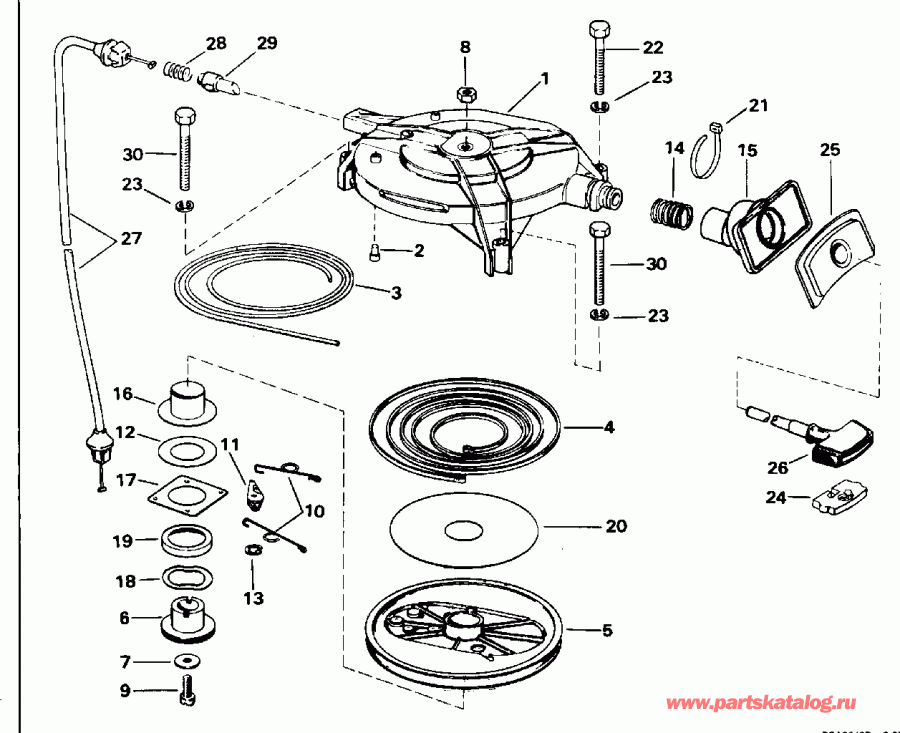    EVINRUDE HE25REDA 1996  - wind  - wind Starter
