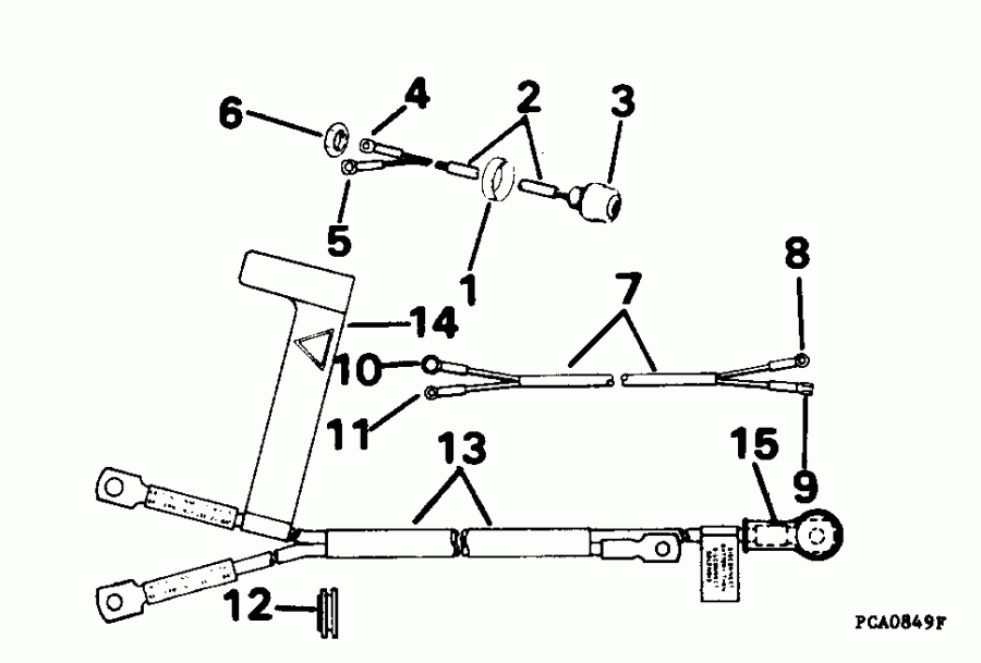 �������� ����� Evinrude HE25TELEDA 1996  - art Switch & Cables - art ������������� & ������s