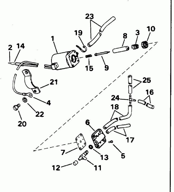  EVINRUDE HE70TXEDA 1996  - ectric Primer System / ectric Primer System