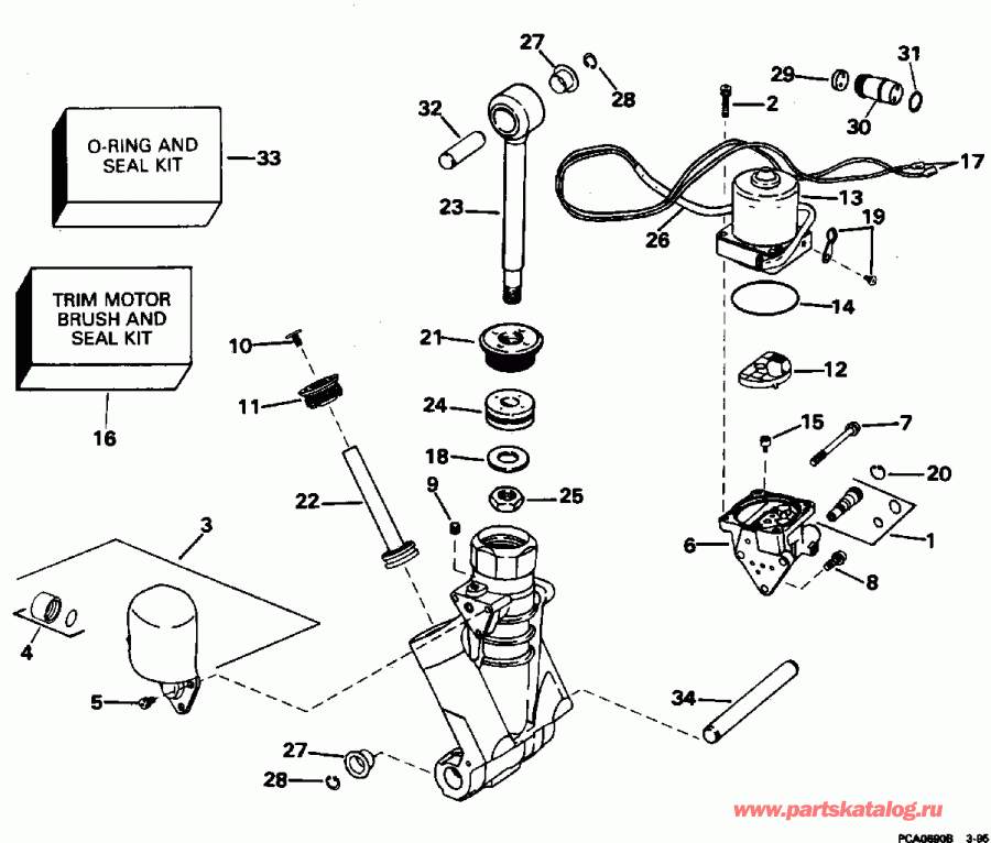 ��������� �������� ����� ������� LE200SLEDR 1996  - wer Trim/tilt Hydraulic Assembly - wer Trim / tilt Hydraulic Assembly