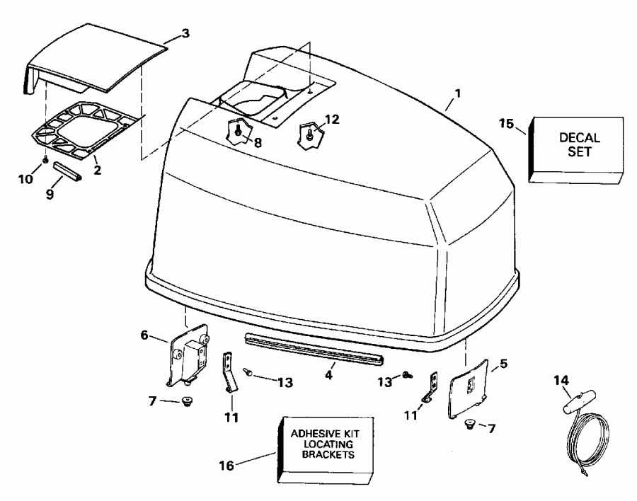 ����� EVINRUDE SE125WTPXV 1996  - gine ������ - gine Cover