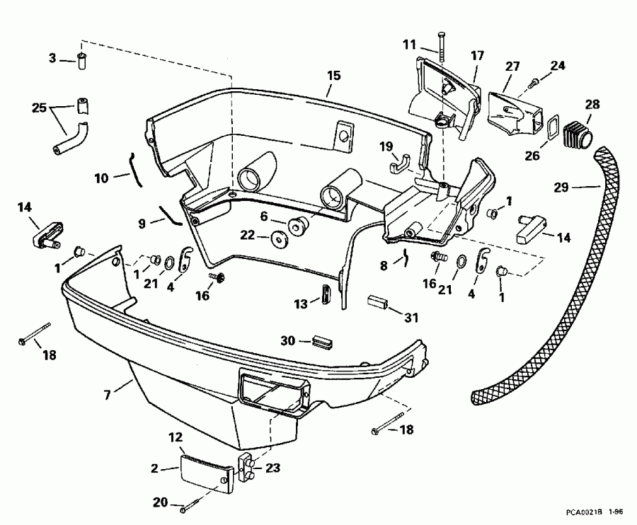    SE150WTPXB 1996  - wer   () / wer Engine Cover