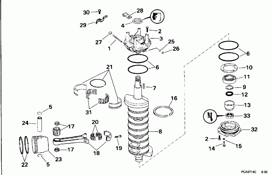 ��������� ��������� ������� SE200WTPLA 1996  - ankshaft & Piston / ank��� & �������