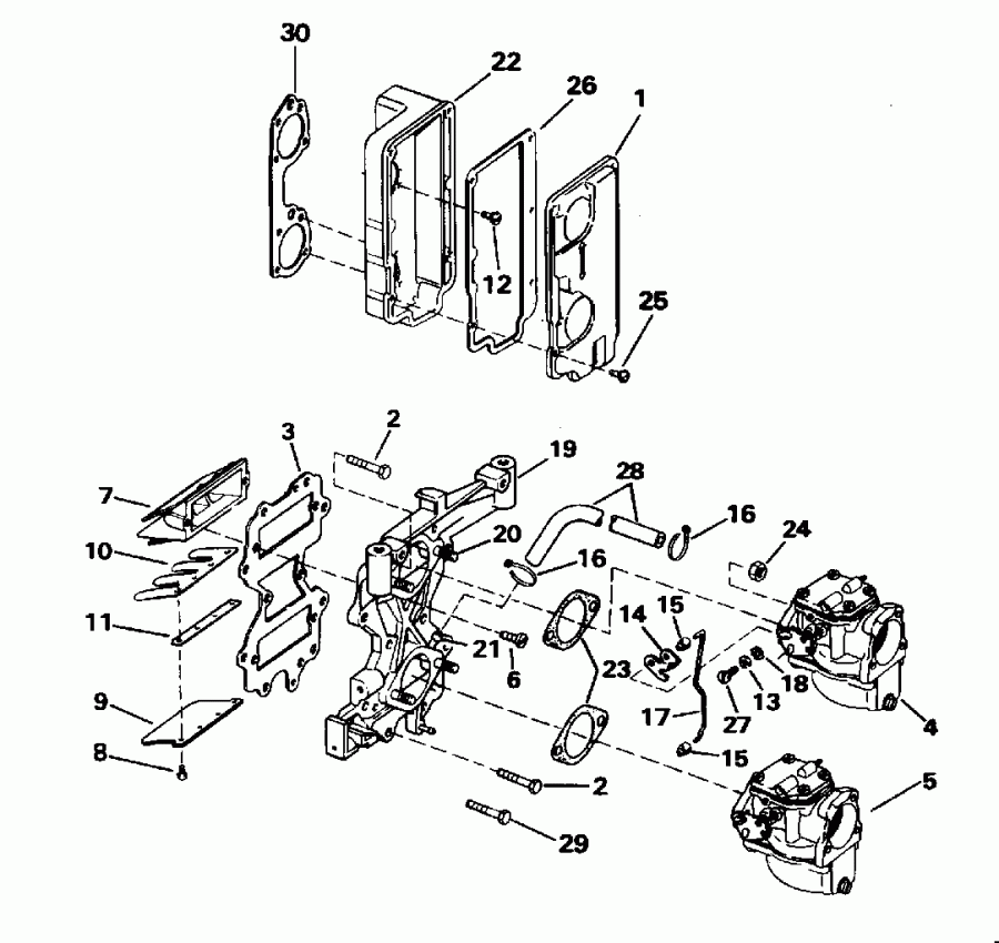 ��������� ������� SE40RPYH 1996  - take Manifold & Air Silencer / take ��������� & Air ���������