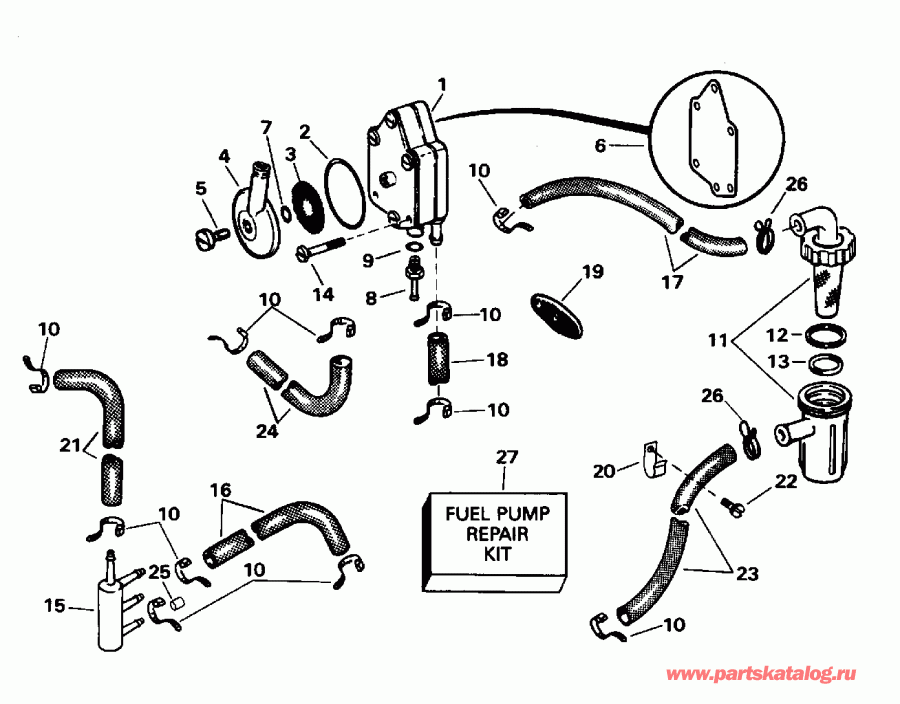 ��������� Evinrude SE55RSW 1996  - el Pump & Filter - el ����� & ������