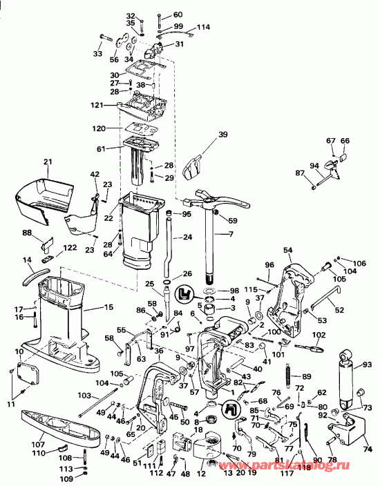 ����� EVINRUDE SE65RSYM 1996  - dsection - dsection