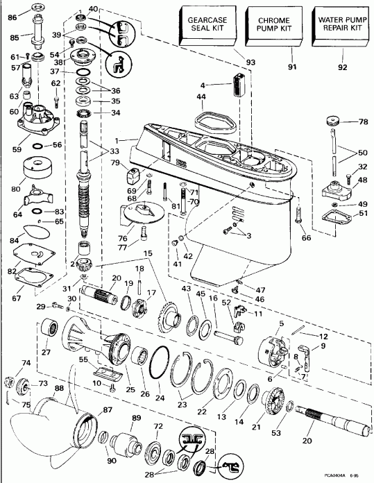 ��������� �������� ����� Evinrude SE65WMLM 1996  - arcase