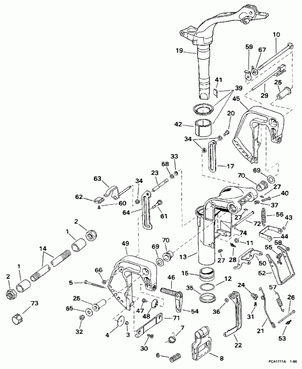 ��������� �������� ����� EVINRUDE BE10FAEUR 1997  - arcase / arcase