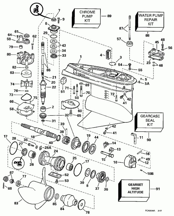�������� ��������� ����� Evinrude BE150ELEUC 1997  - �������� Rotation - Gl Models - Standard Rotation - Gl Models