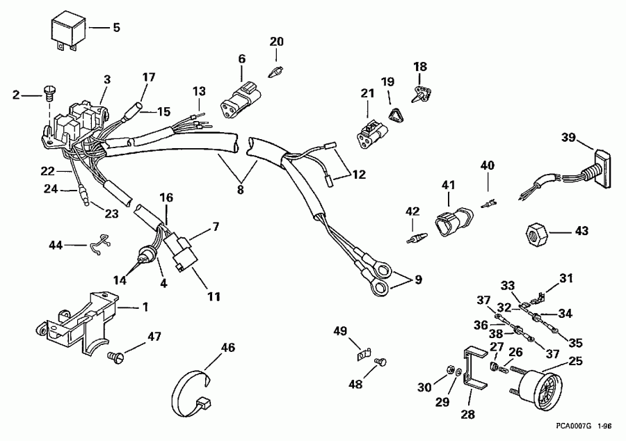 �������� ����� ������� BE150EXEUE 1997  - wer Trim/tilt Electrical - wer Trim / tilt ���������